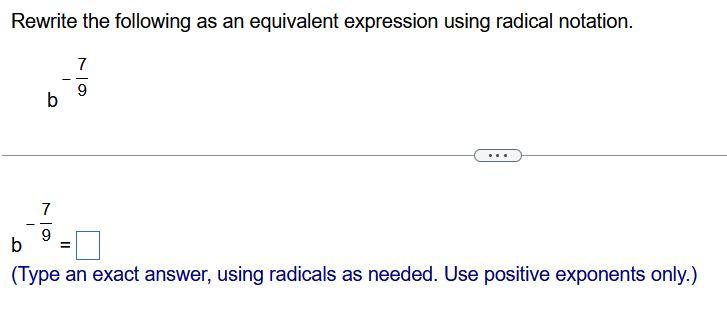 Solved Rewrite the following as an equivalent expression | Chegg.com