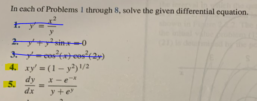 Solved In Each Of Problems 1 Through 8 Solve The Given