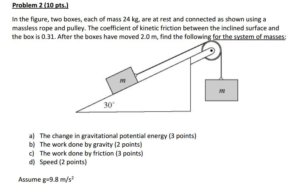 Solved In the figure, two boxes, each of mass 24 kg, are at | Chegg.com