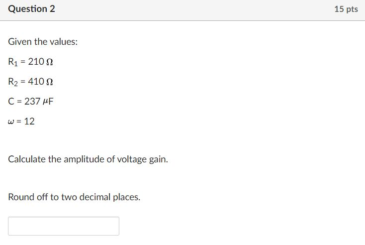 Solved Use the following circuit to answer questions 1 | Chegg.com