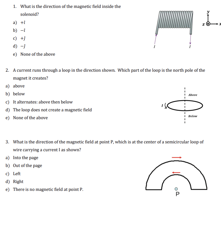 Solved 1. What is the direction of the magnetic field inside | Chegg.com