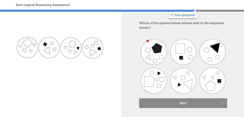 Solved Sova Logical Reasoning Assessment Your Progress Chegg