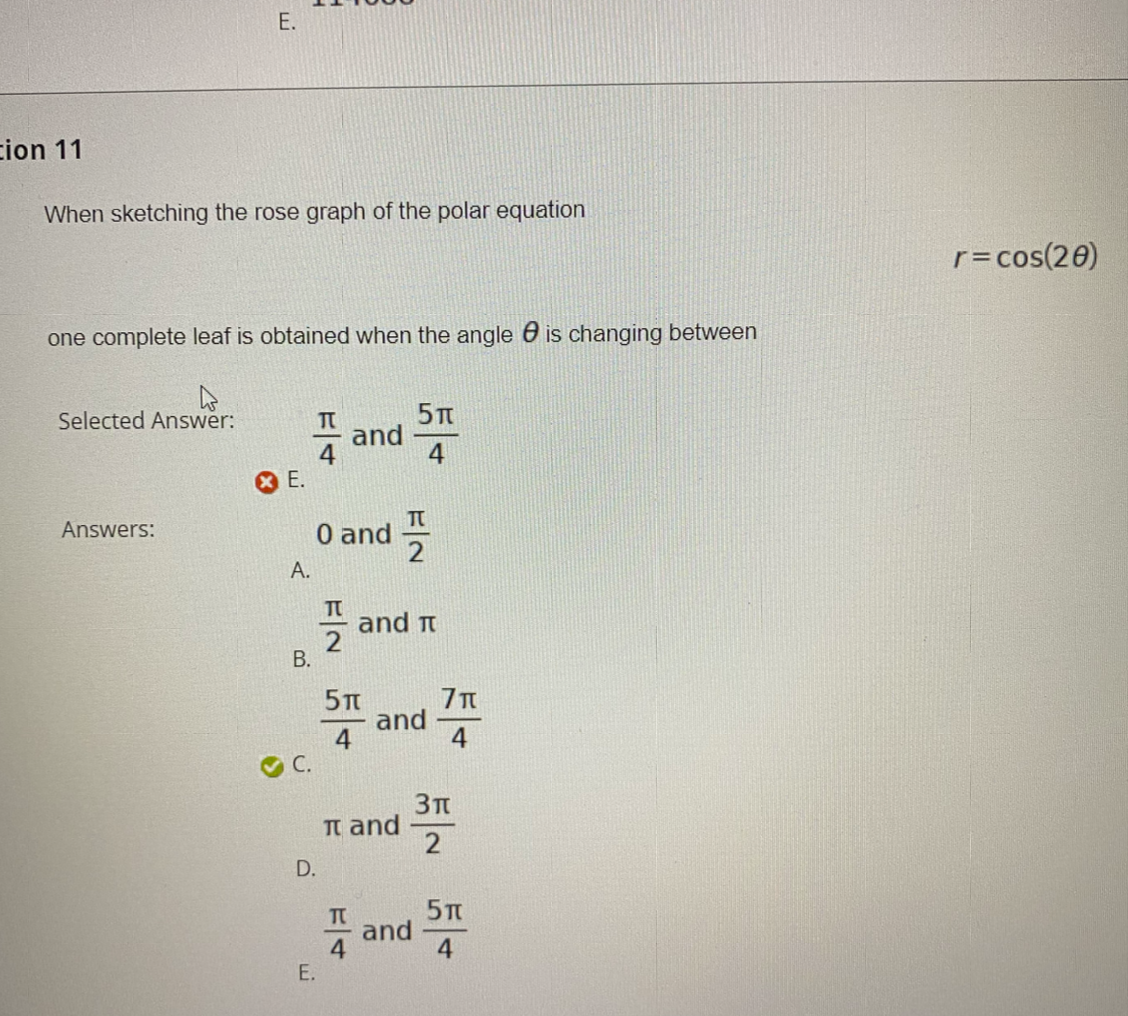 Solved when sketching the rose graph of the polar equation chegg