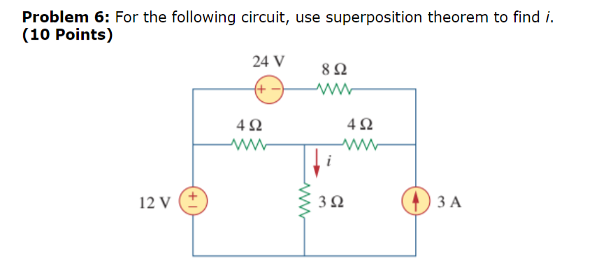 Solved Problem 6: For the following circuit, use | Chegg.com