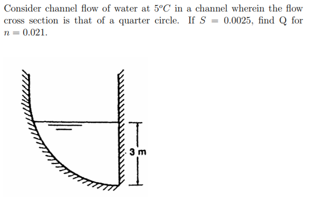 Solved Consider channel flow of water at 5°C in a channel | Chegg.com