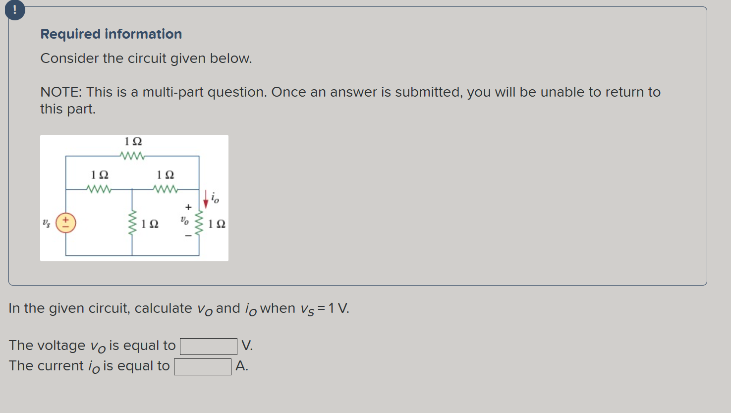 Solved Required Information Consider The Circuit Given | Chegg.com