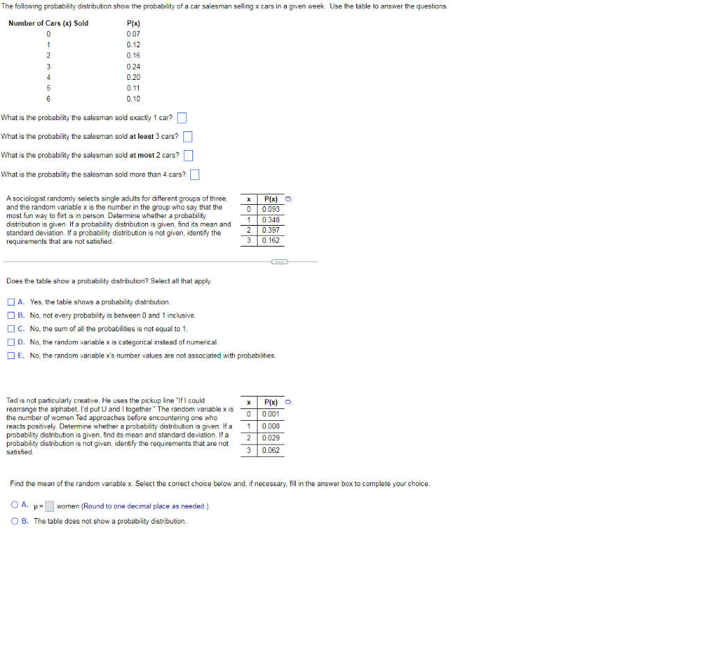 Solved What Is The Probability The Salesman Sold Exactly 1 | Chegg.com