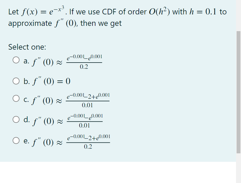 Let F X 1 If We Use Cdf Of Order O H With H Chegg Com
