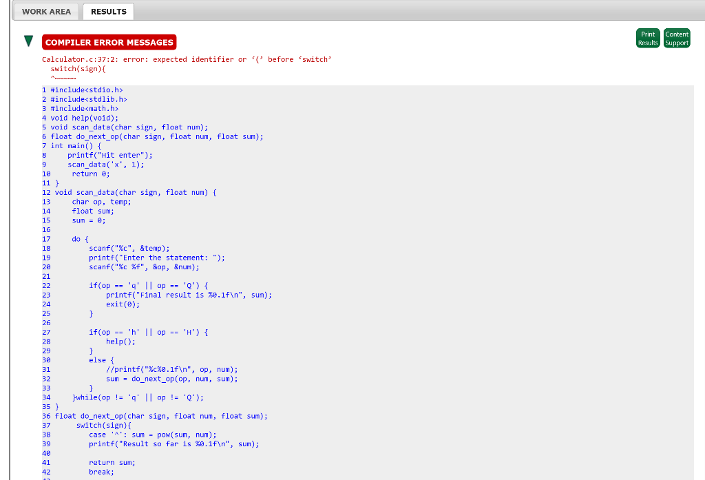 Solved 6.10) Write a program to model a simple calculator. | Chegg.com