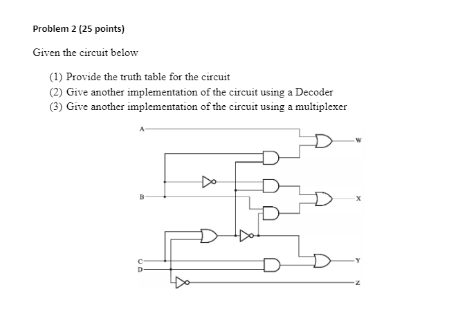 Solved Problem 2 (25 points) Given the circuit below (1) | Chegg.com