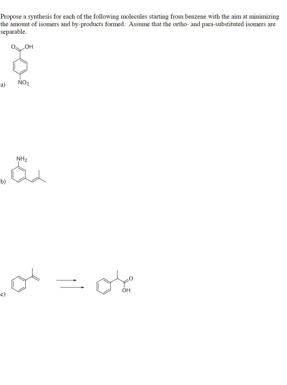 Solved Propose a synthesis for each of the following | Chegg.com
