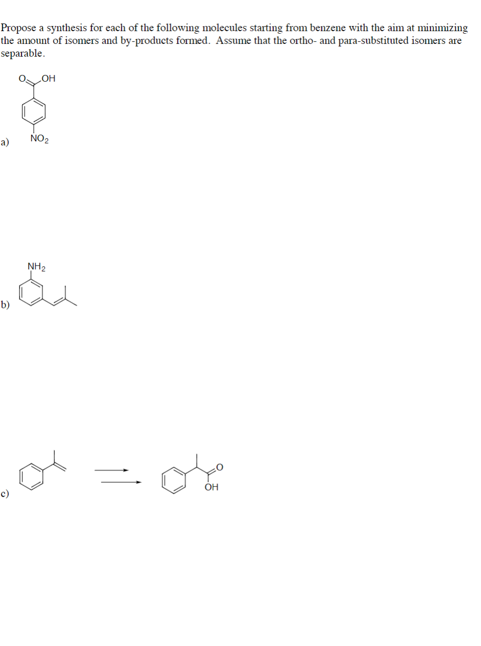 Solved Propose A Synthesis For Each Of The Following | Chegg.com