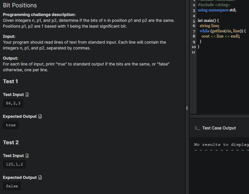Solved Bit Positions Programming challenge description: | Chegg.com