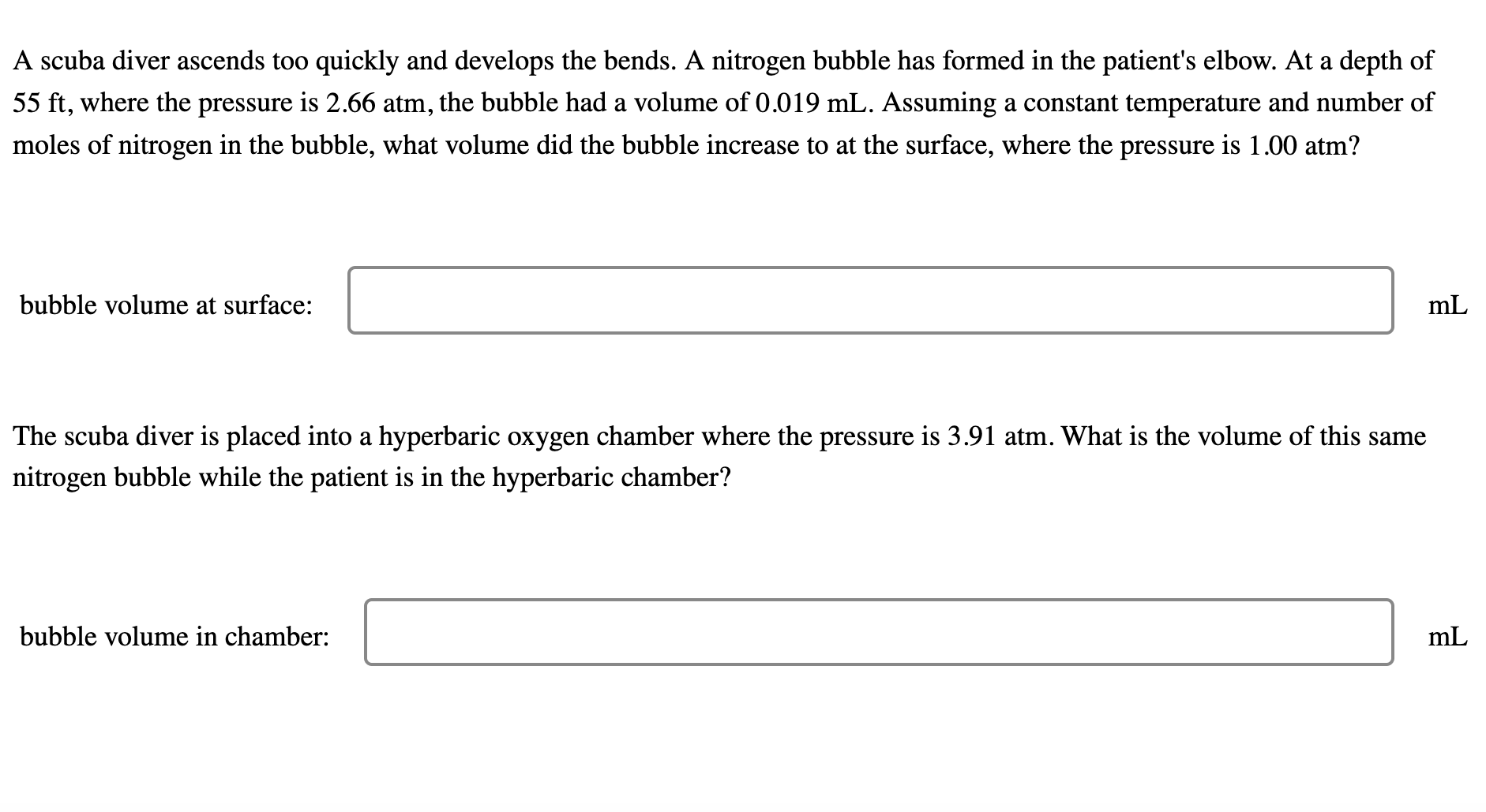 solved-a-scuba-diver-ascends-too-quickly-and-develops-the-chegg
