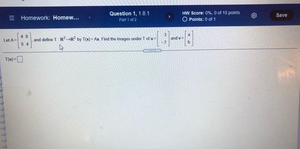 Solved Homework: Homew... Question 2, 1.8.4 Part 1 of 2 HW | Chegg.com