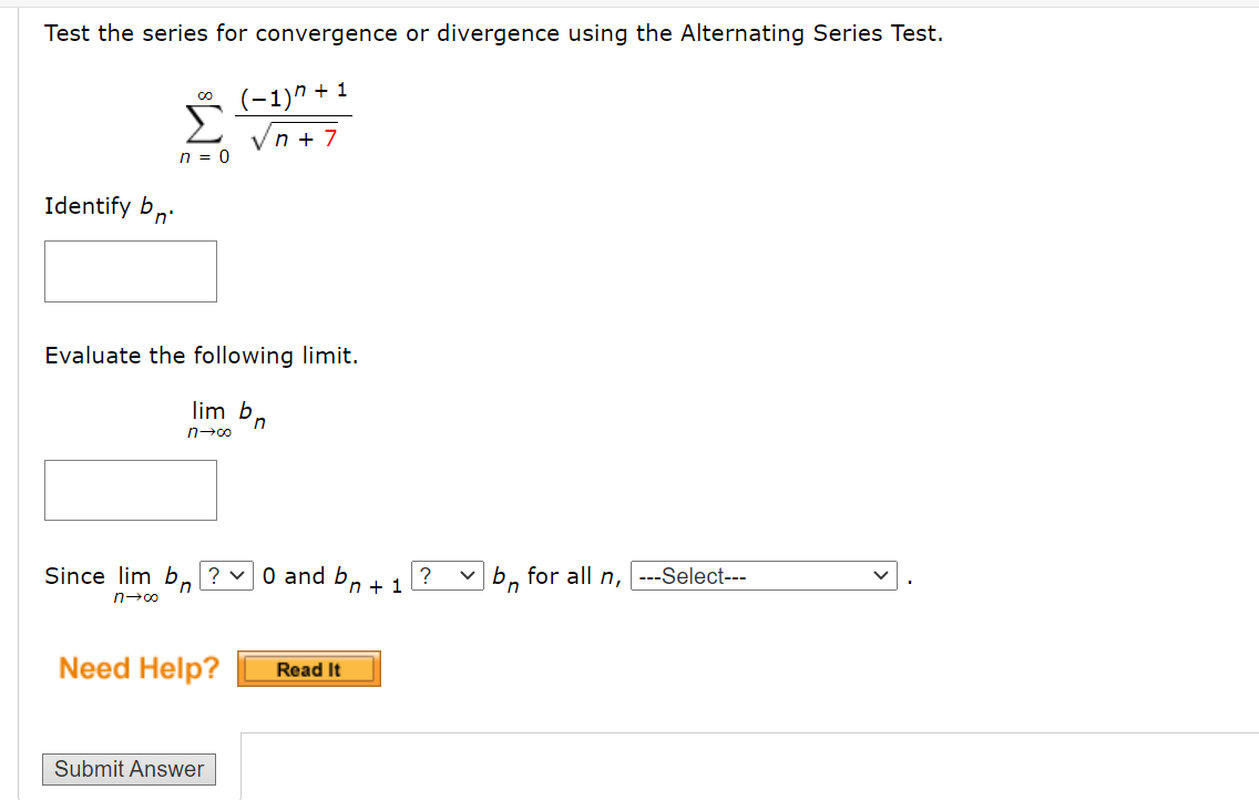 Solved Test the series for convergence or divergence using | Chegg.com