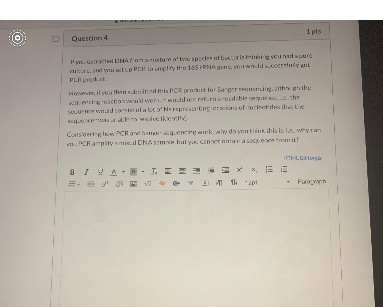 pts question 4 if you extracted dna