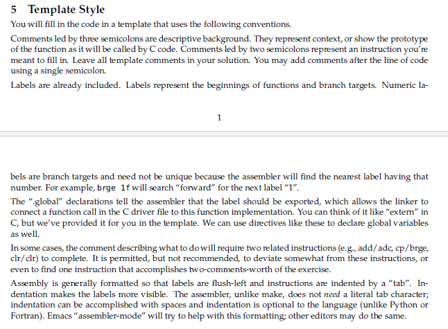 Solved 5 Template Style You will fill in the code in a | Chegg.com