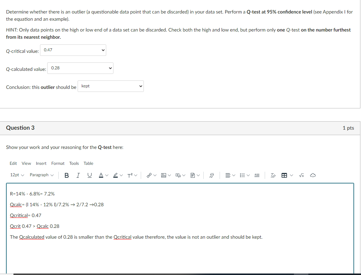 All of my data from this experiment are found in the | Chegg.com