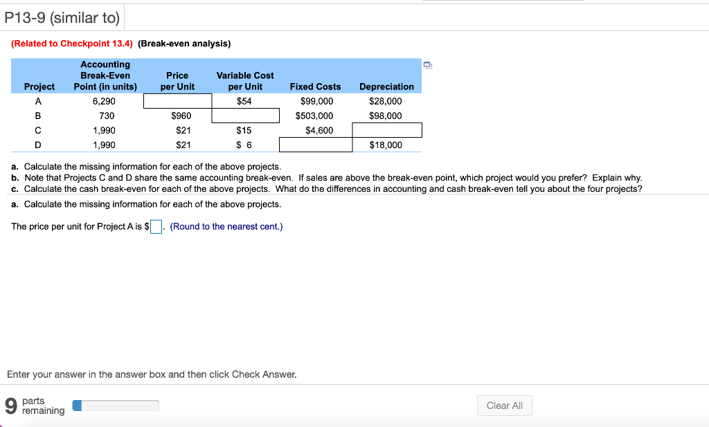 Solved P13-9 (similar To) (Related To Checkpoint 13.4) | Chegg.com