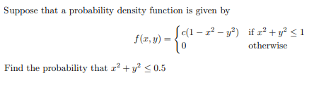 Solved Suppose that a probability density function is given | Chegg.com