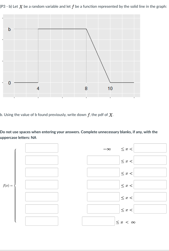 Solved (P3 - b) Let X be a random variable and let f be a | Chegg.com