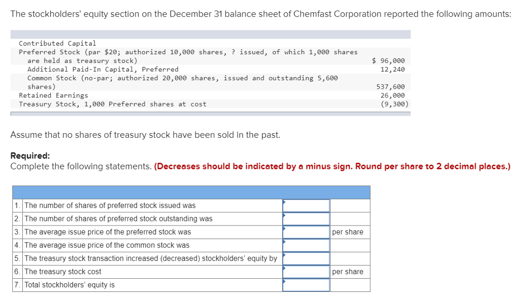 solved-the-stockholders-equity-section-on-the-december-31-chegg