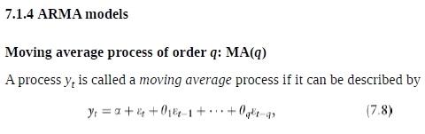 Moving average process of order q : MA(q) A process | Chegg.com