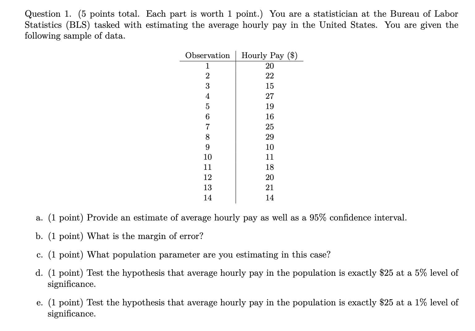 Solved Question 1 5 Points Total Each Part Is Worth 1