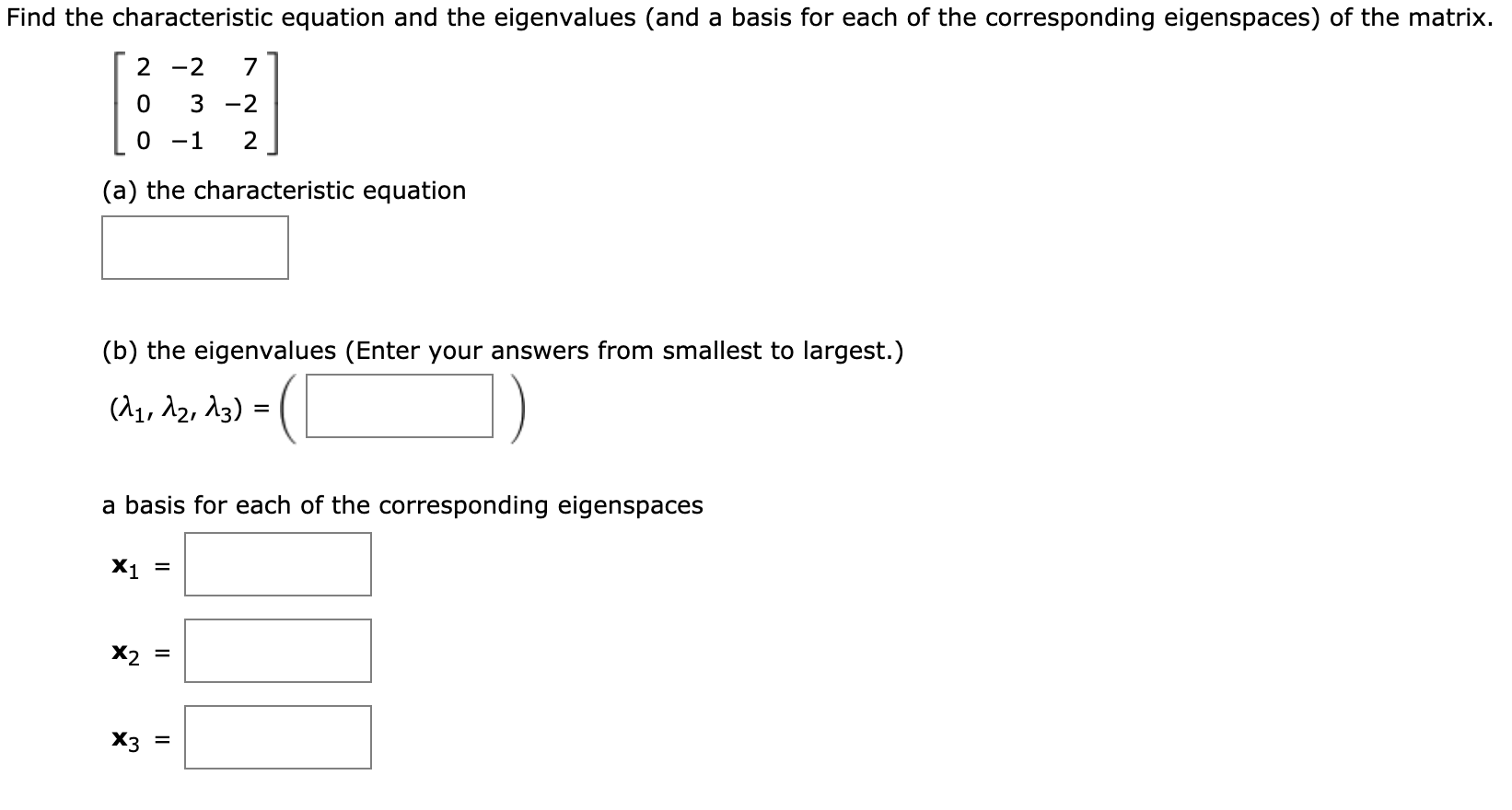 Solved 1. Find The Characteristic Equation And The | Chegg.com