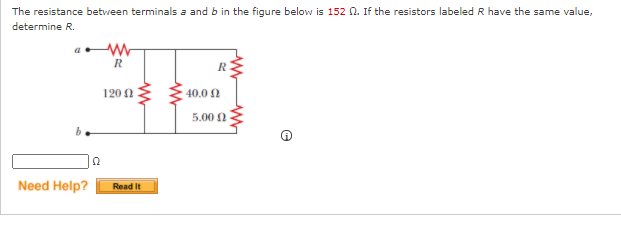 Solved The Resistance Between Terminals A And B In The | Chegg.com