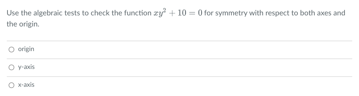 Solved Use the algebraic tests to check the function y= 23 | Chegg.com