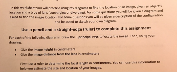 Practice Drawing Ray Diagrams