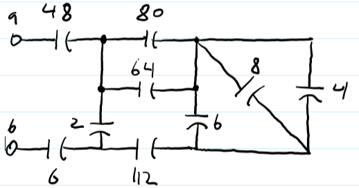 Solved The capacitance are in picofarads. Find the | Chegg.com