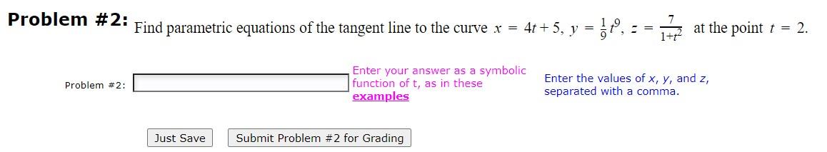 Solved Problem #2: Problem #2: Find Parametric Equations Of | Chegg.com