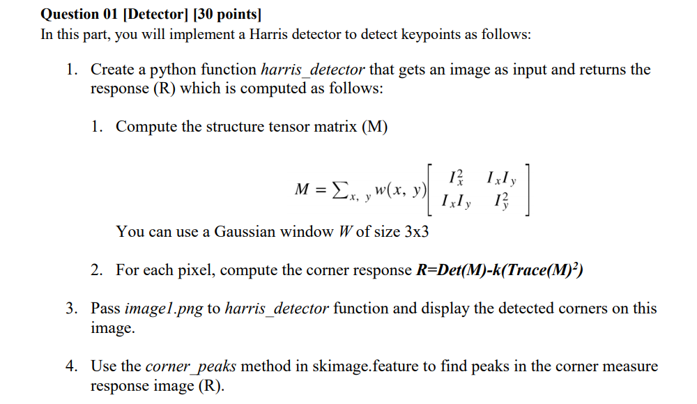 Question 01 [Detector] [30 points] In this part, you | Chegg.com