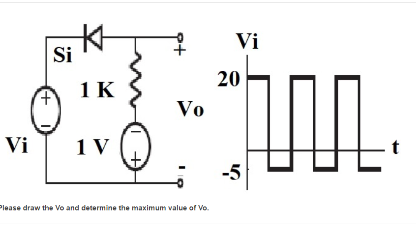 Solved lease draw the Vo and determine the maximum value of | Chegg.com