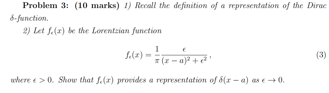 Solved Problem 3: (10 marks) 1) Recall the definition of a | Chegg.com