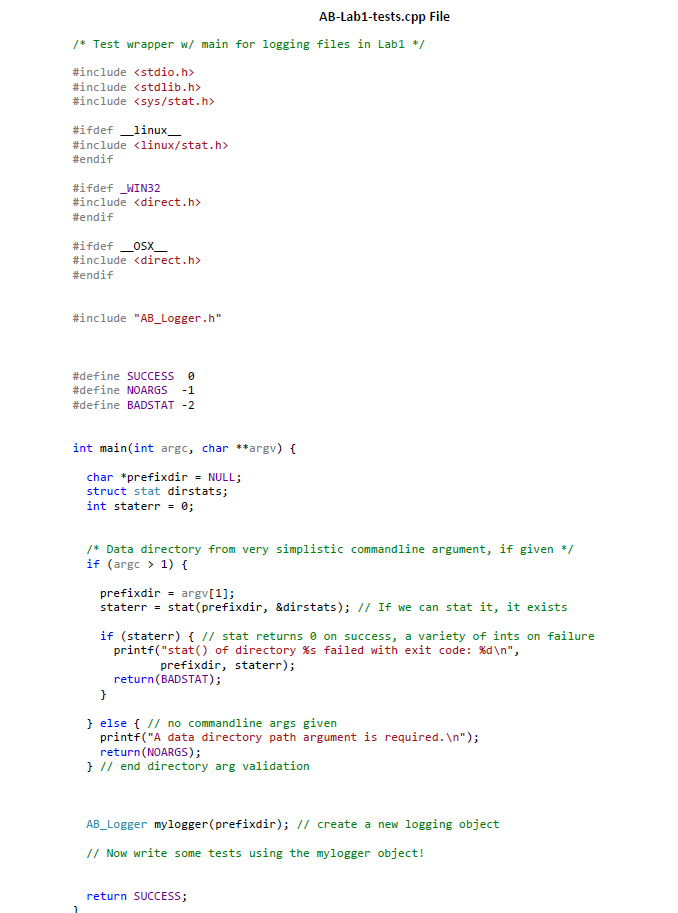Write a messaging class in C++ that supports logging | Chegg.com