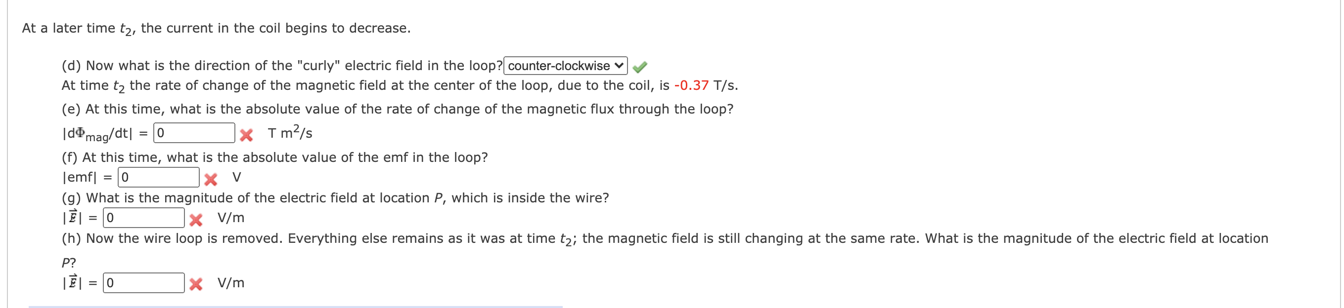 Solved A coil of wire is connected to a power supply, and a | Chegg.com