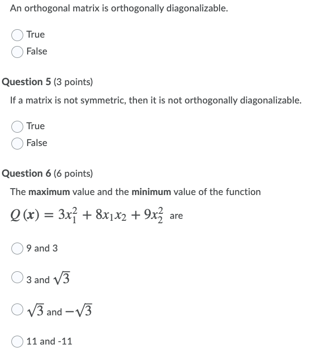 Solved An orthogonal matrix is orthogonally diagonalizable.