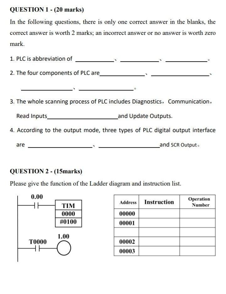 Solved In The Following Questions, There Is Only One Correct | Chegg.com