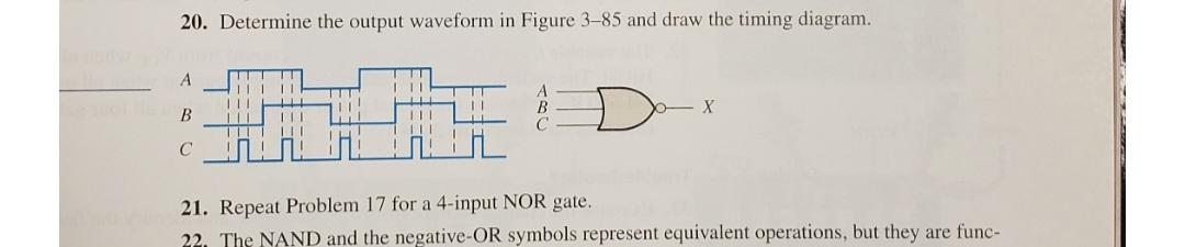 Solved 20. Determine the output waveform in Figure 3−85 and | Chegg.com