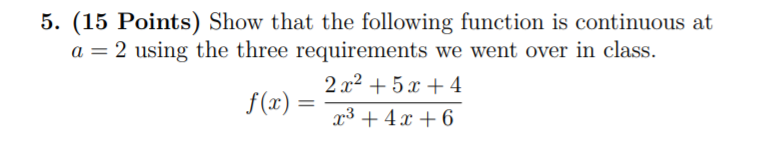 Solved 5. (15 Points) Show that the following function is | Chegg.com