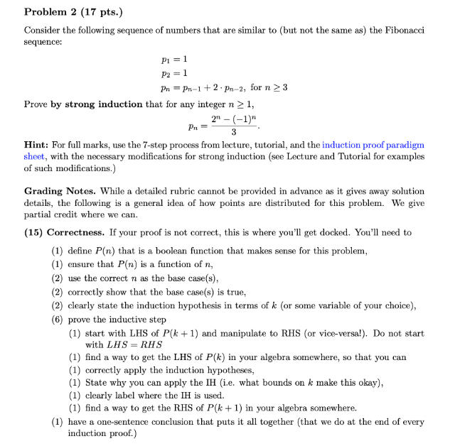 Solved Problem 2 (17 Pts.) Consider The Following Sequence | Chegg.com