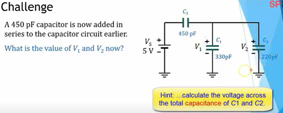 Solved A \\( 450 \\mathrm{pF} \\) capacitor is now added in | Chegg.com