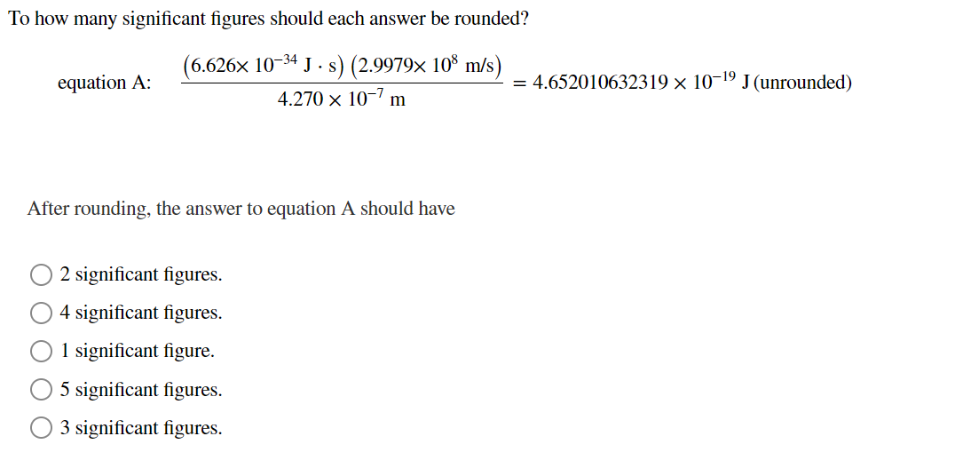 Solved To How Many Significant Figures Should Each Answer Be