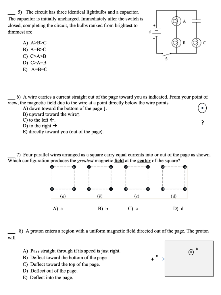 Solved 5) The Circuit Has Three Identical Lightbulbs And A | Chegg.com ...