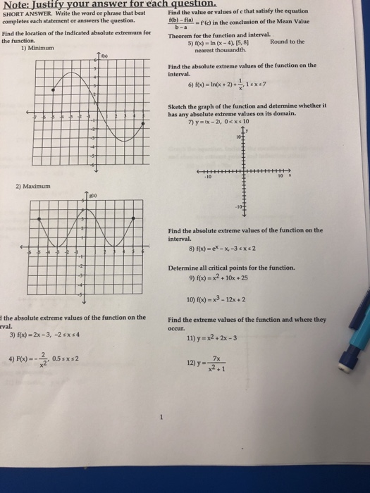 Solved Note: Justify your answer for each question Find the | Chegg.com