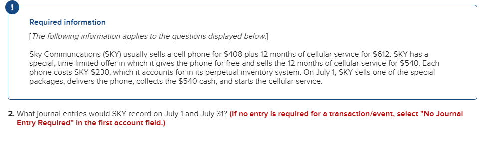 Solved Required information [The following information | Chegg.com